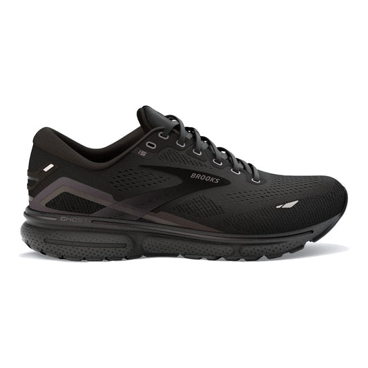 Men's Brooks Ghost 15, Black/Black/Ebony, 10 2E Wide