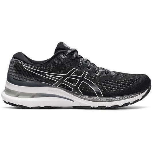 Women's Asics Gel-Kayano 28, Black/White, 7.5 2A Narrow
